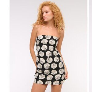 Abercrombie The A&F Scarlett Strapless Linen-Blend Skort